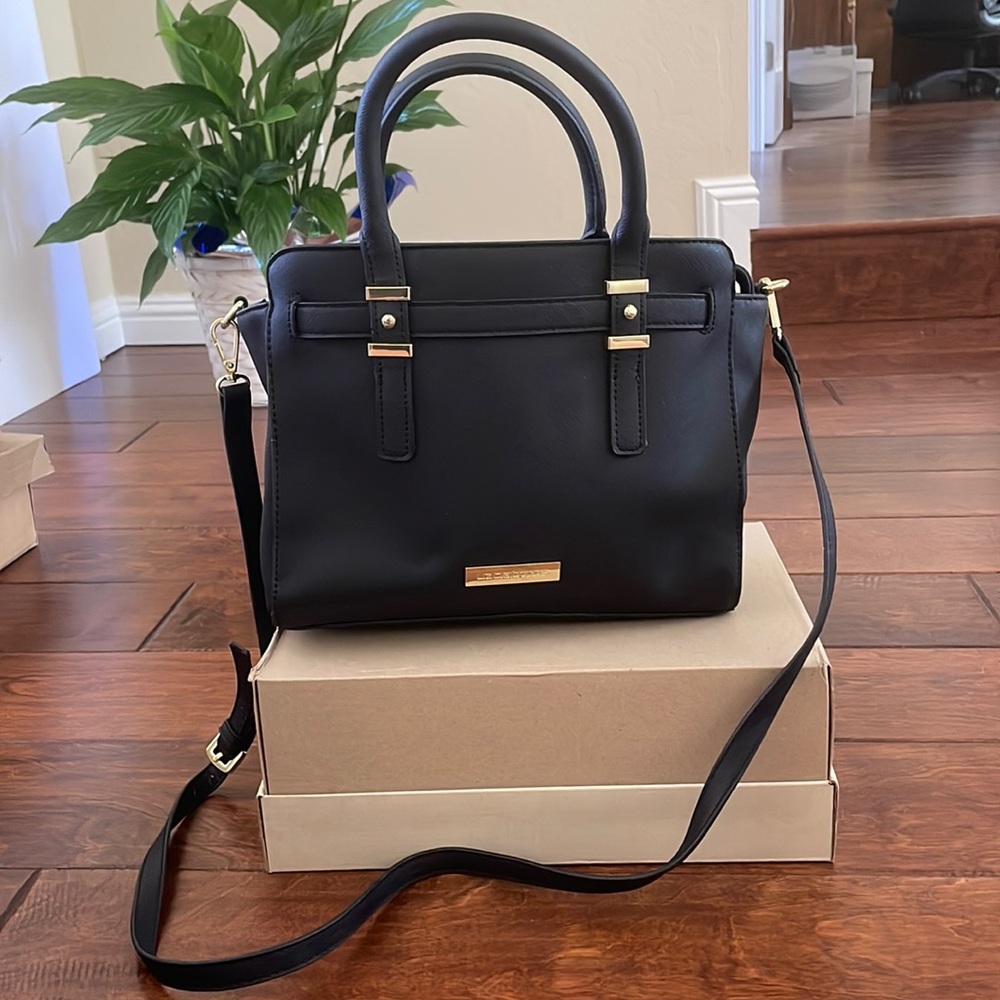 Liz Claiborne Black Purse with gold accents